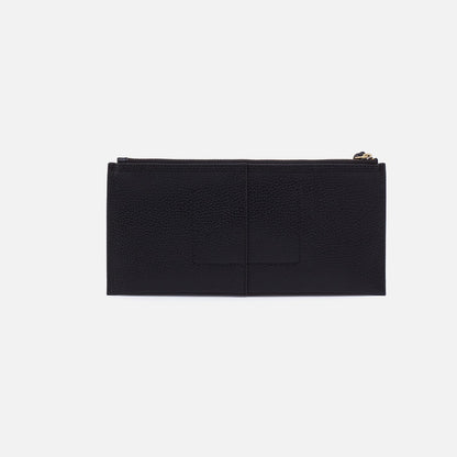 Vida Large Pouch in Micro Pebbled Leather - Black | HOBO Discount