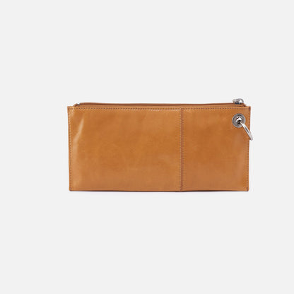 Vida Wristlet In Polished Leather - Natural | HOBO Smart Buy