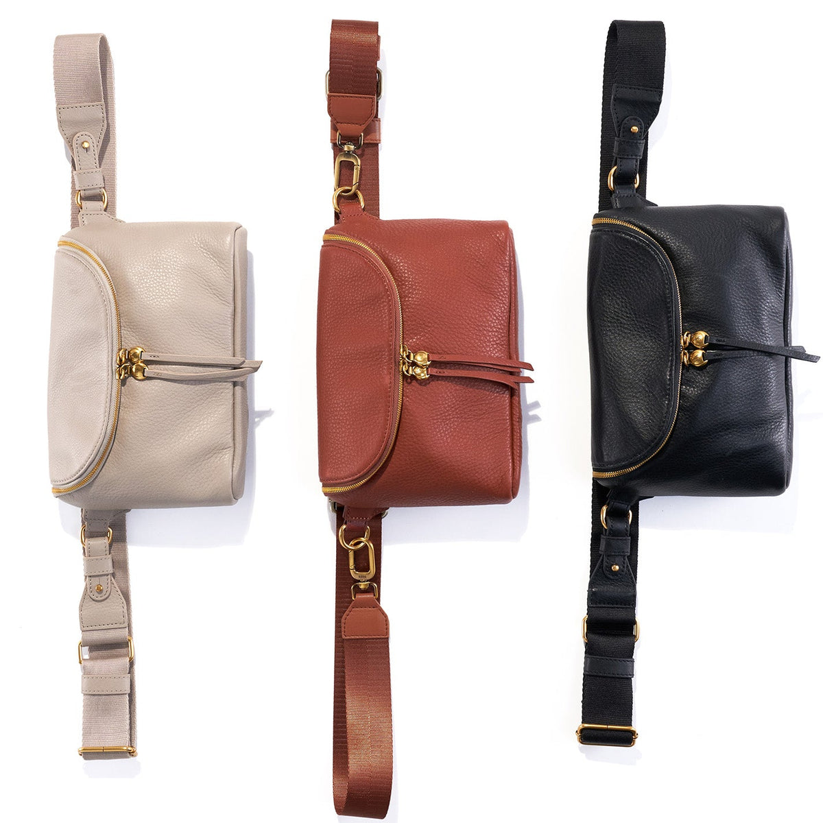 Fern Large Belt Bag In Pebbled Leather - Taupe | HOBO Great Value