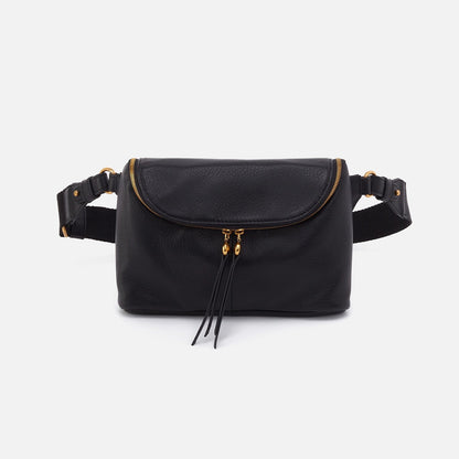 Fern Large Belt Bag In Pebbled Leather - Black | HOBO Quality