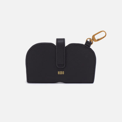 Blink Glasses Holder In Pebbled Leather - Black | HOBO Value