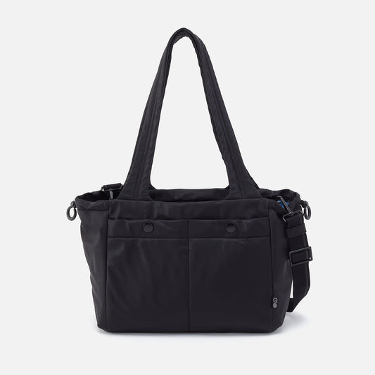 ALL IN ONE Tote in CaRefiber recycled nylon - Jet | HOBO Smart Buy