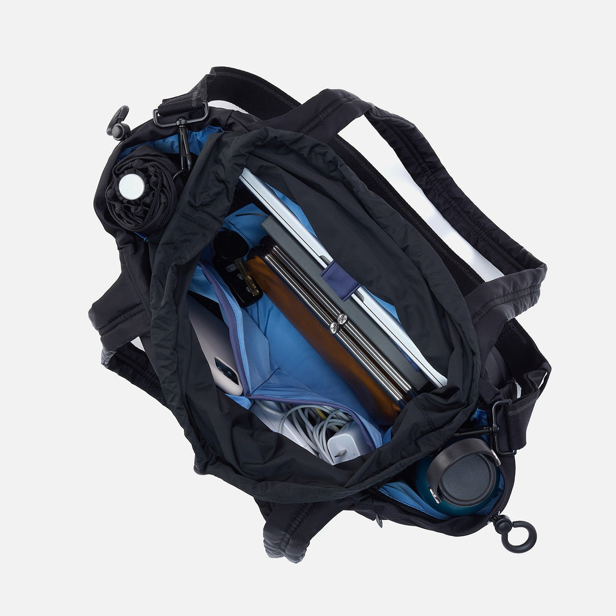 ALL IN ONE Tote in CaRefiber recycled nylon - Jet | HOBO Smart Buy