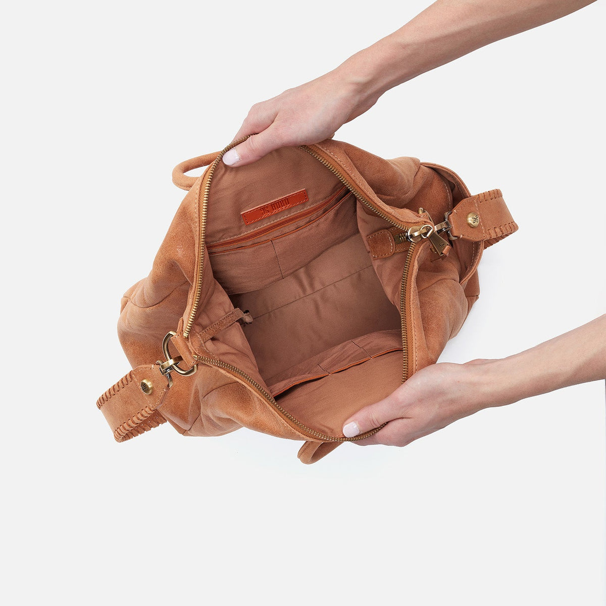 Sheila Large Satchel In Buffed Leather - Whiskey | HOBO Customer Favorite