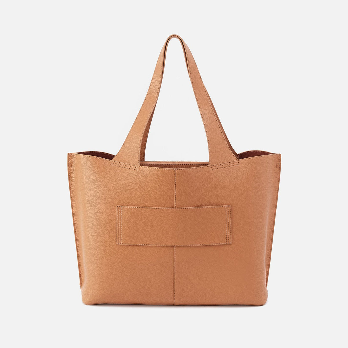 Vida Large Tote in Micro Pebbled Leather - Biscuit | HOBO Trusted