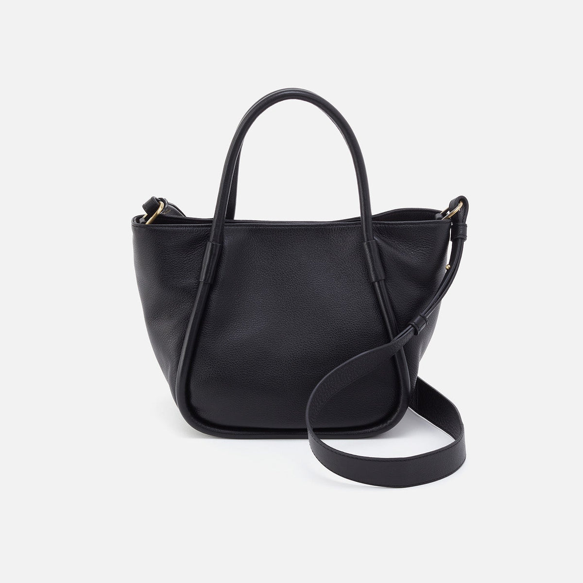 Margot Satchel In Pebbled Leather - Black | HOBO New