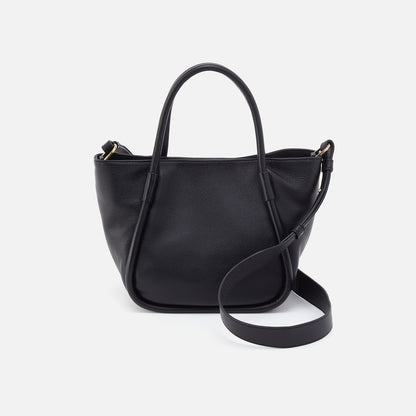 Margot Satchel In Pebbled Leather - Black | HOBO New