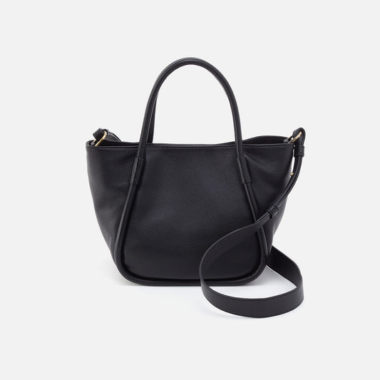 Margot Satchel In Pebbled Leather - Black | HOBO New