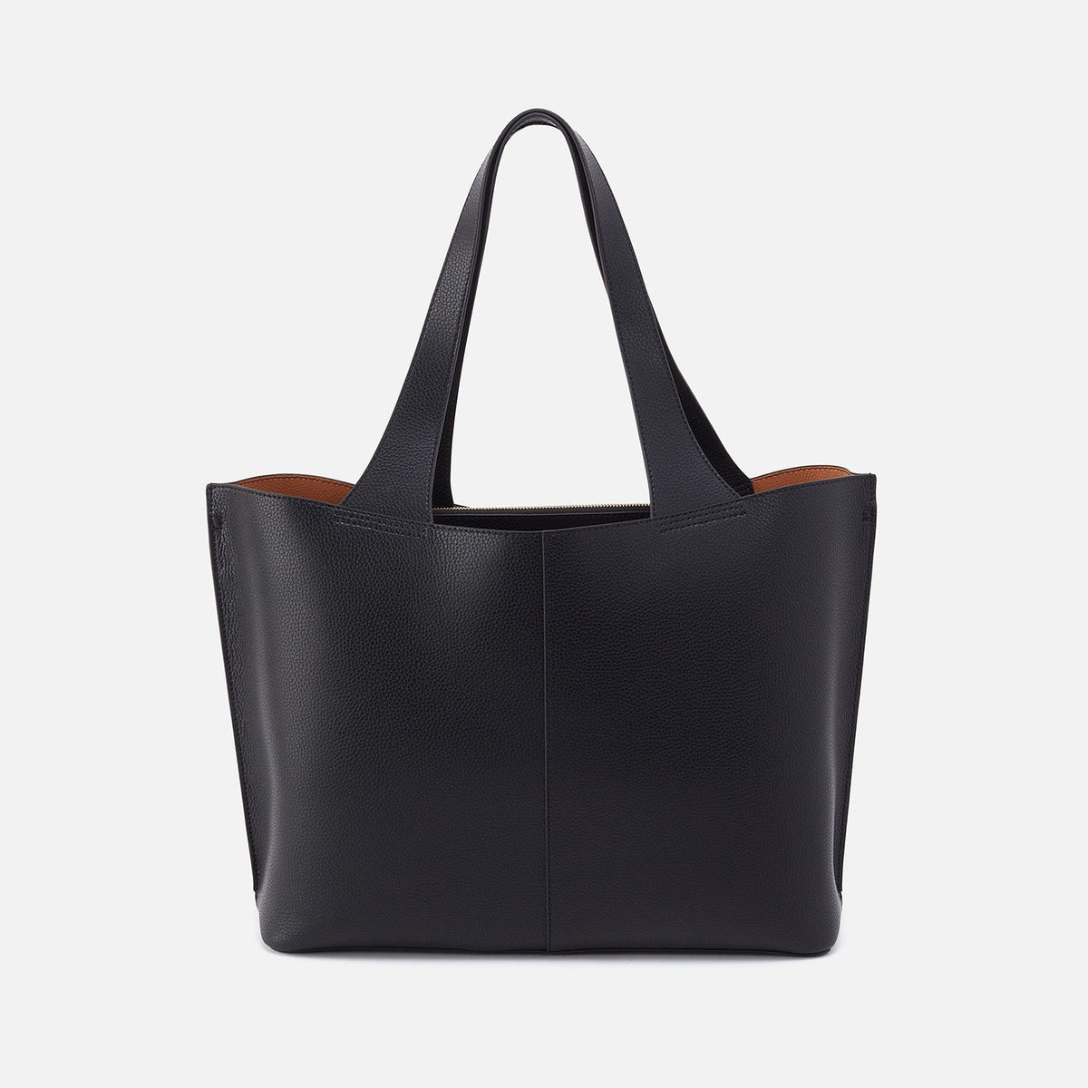 Vida Large Tote in Micro Pebbled Leather - Black | HOBO Premium