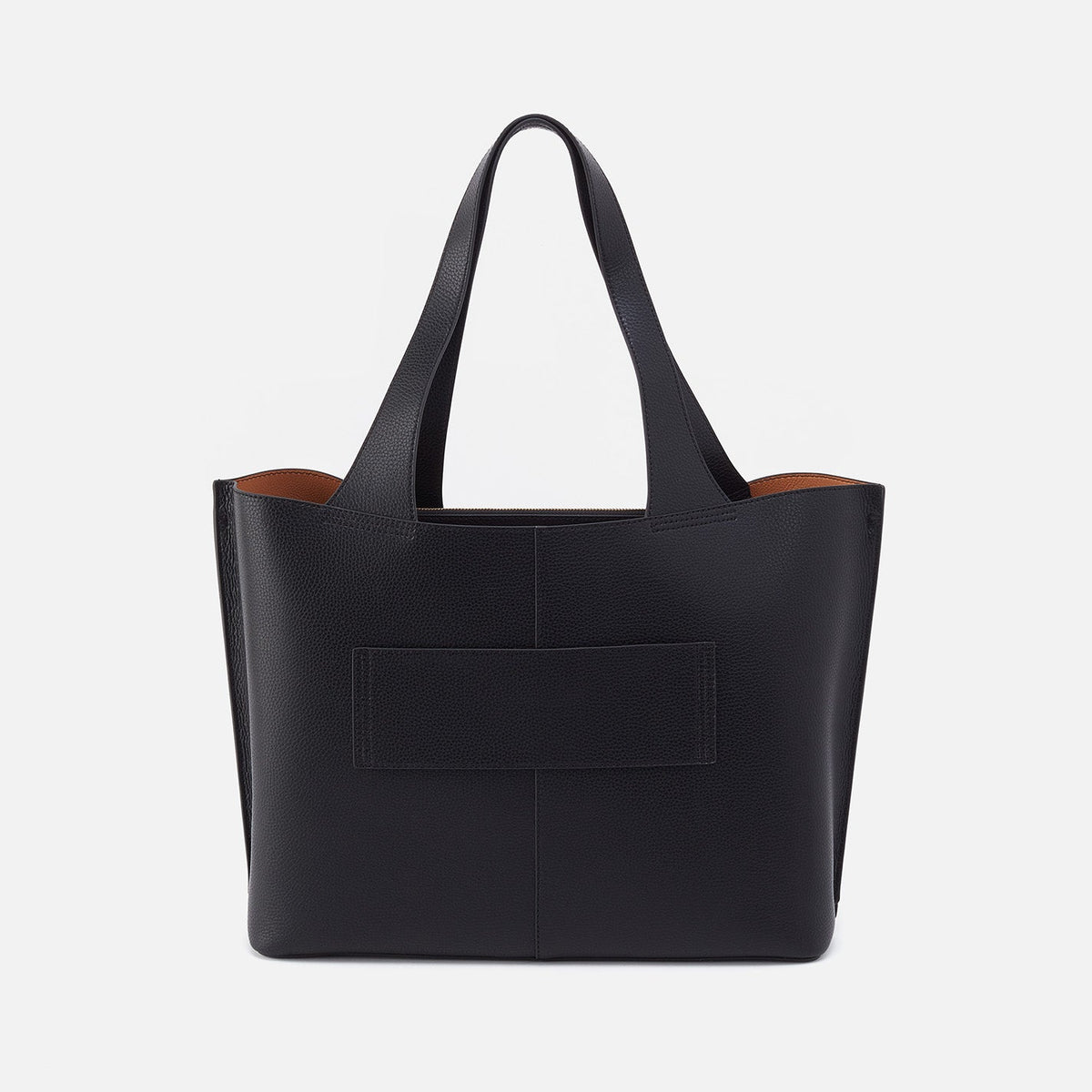 Vida Large Tote in Micro Pebbled Leather - Black | HOBO Premium