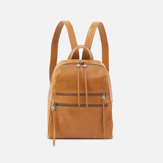 Billie Backpack In Polished Leather - Natural | HOBO New