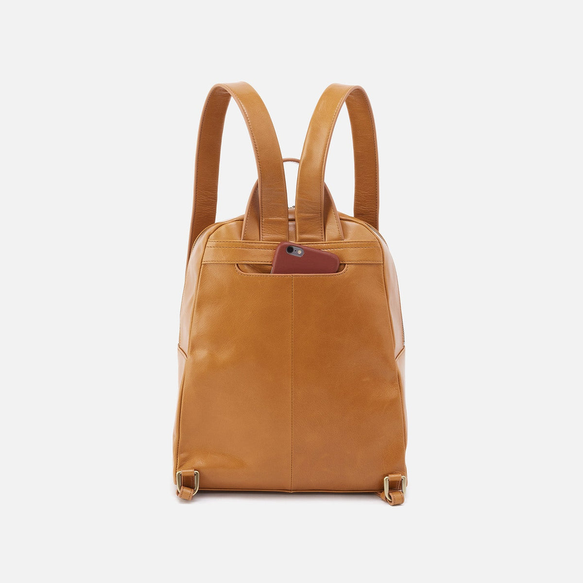 Billie Backpack In Polished Leather - Natural | HOBO New