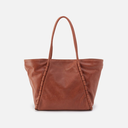 Phoebe Tote In Smooth Leather - Saddle | HOBO Customer Favorite