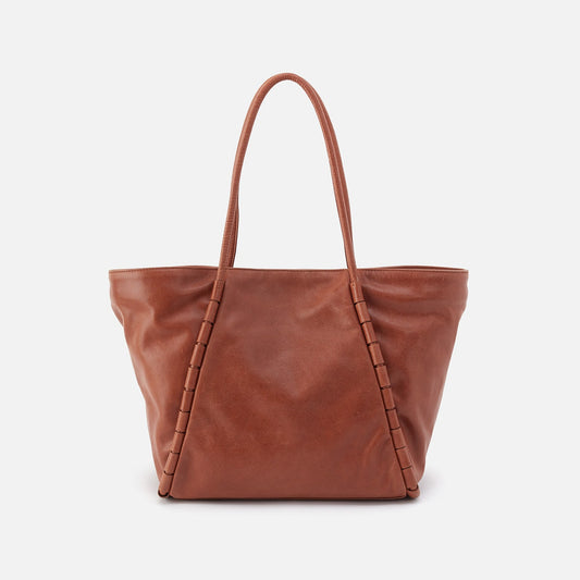 Phoebe Tote In Smooth Leather - Saddle | HOBO Customer Favorite