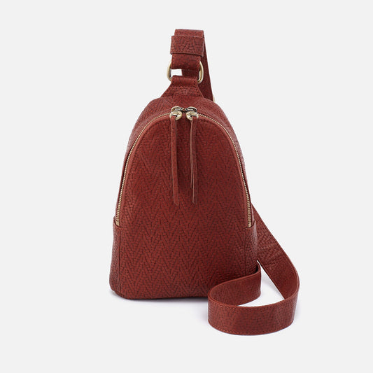 Fern Sling In Soft Embossed Leather - Tuscan Brown | HOBO Classic