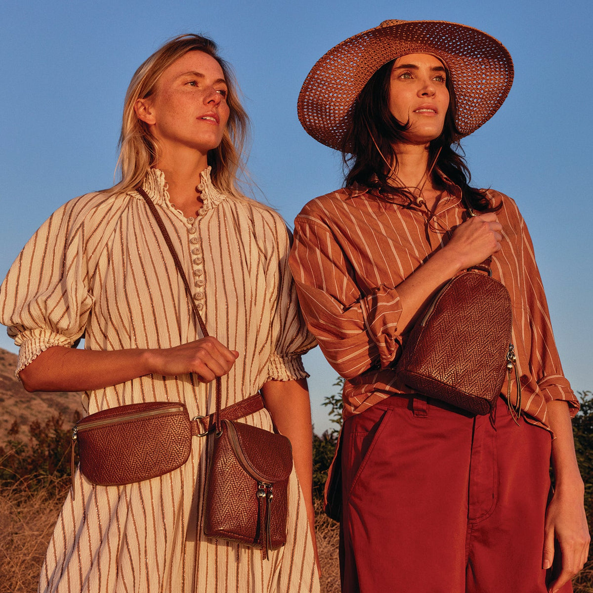Fern Sling In Soft Embossed Leather - Tuscan Brown | HOBO Classic