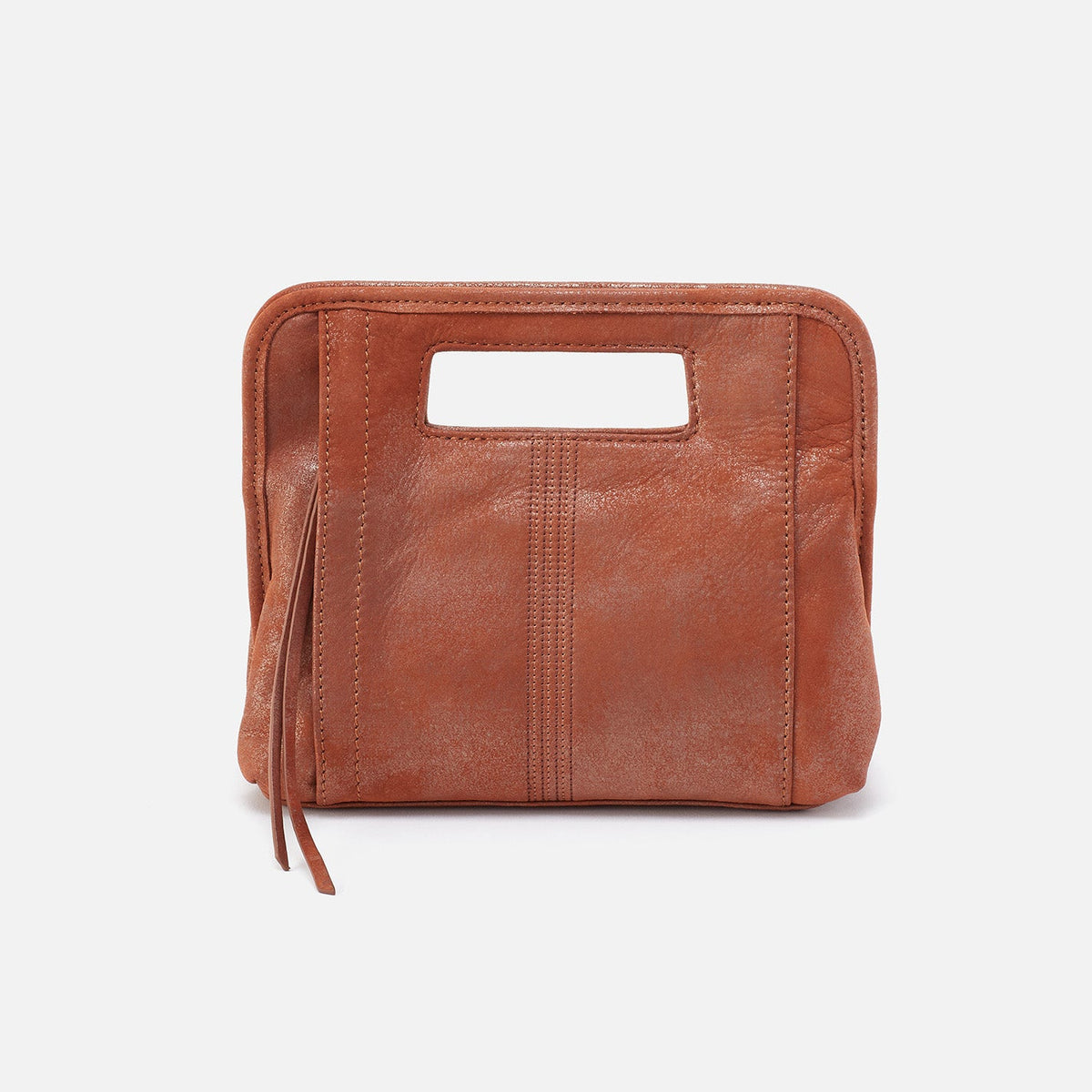 Ace Clutch In Metallic Leather - Patina | HOBO Hot Sale