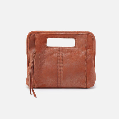 Ace Clutch In Metallic Leather - Patina | HOBO Hot Sale