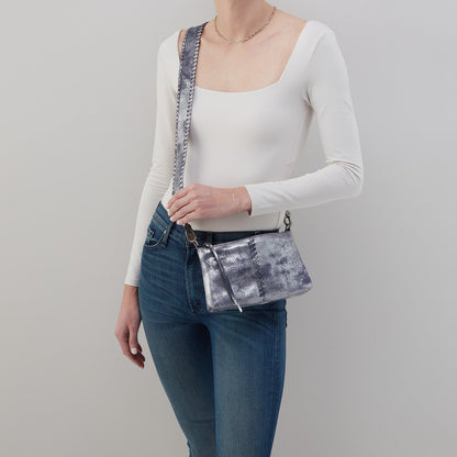 Darcy Crossbody In Metallic Leather - Blue Pewter | HOBO Smart Buy