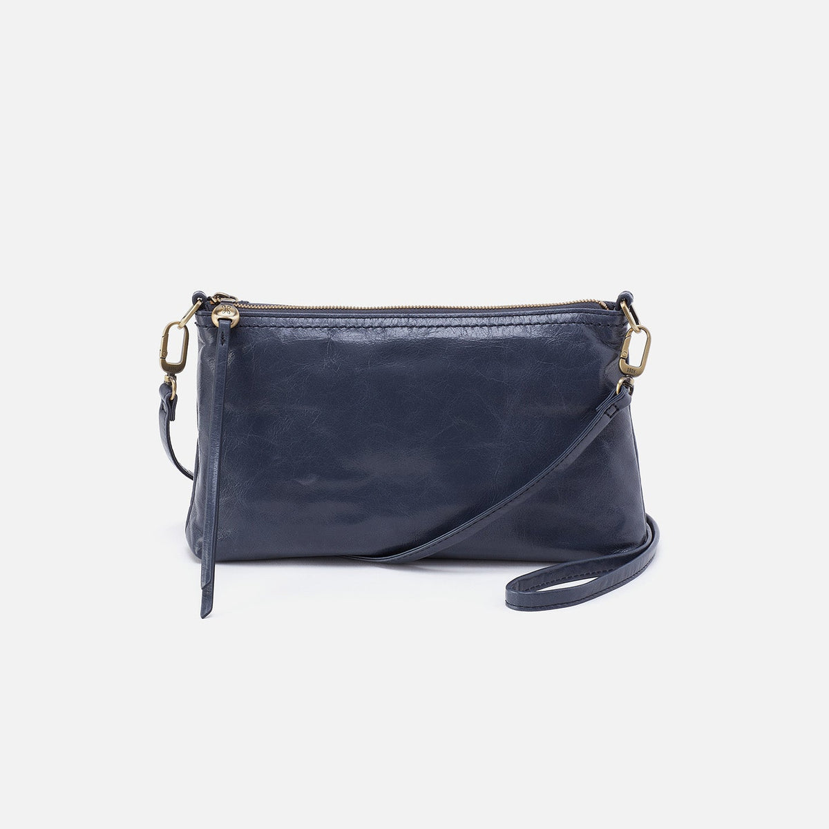 Darcy Crossbody In Polished Leather - Blue Stone | HOBO Customer Favorite