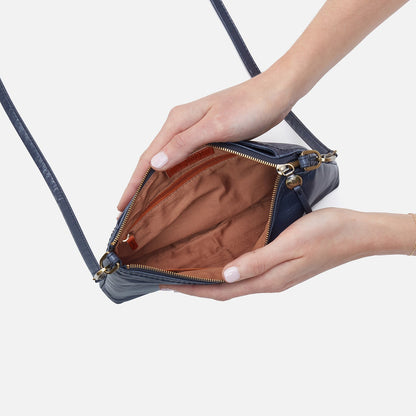 Darcy Crossbody In Polished Leather - Blue Stone | HOBO Customer Favorite