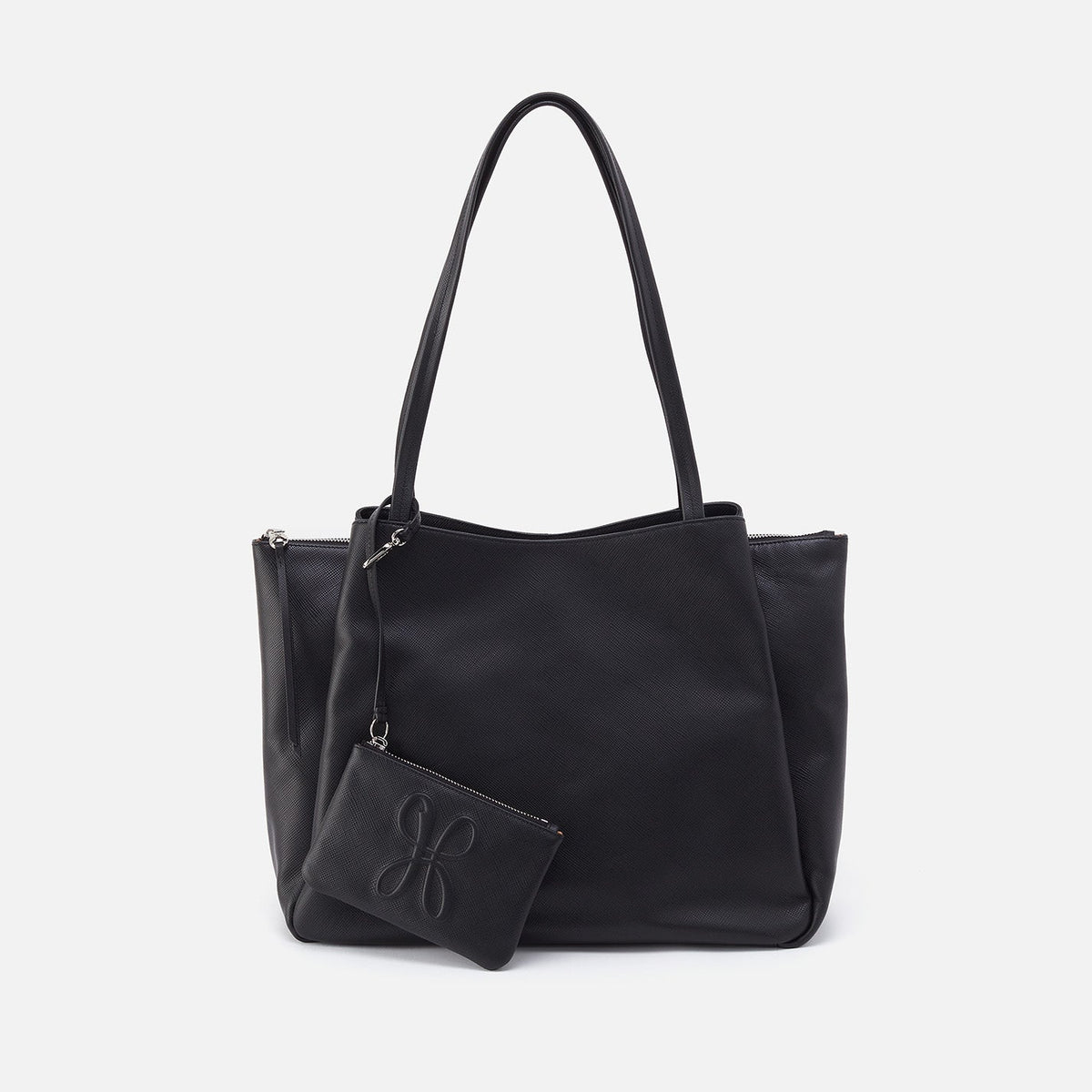 Essential Large Tote In Soft Saffiano Leather - Black | HOBO Sale