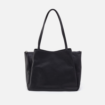 Essential Large Tote In Soft Saffiano Leather - Black | HOBO Sale