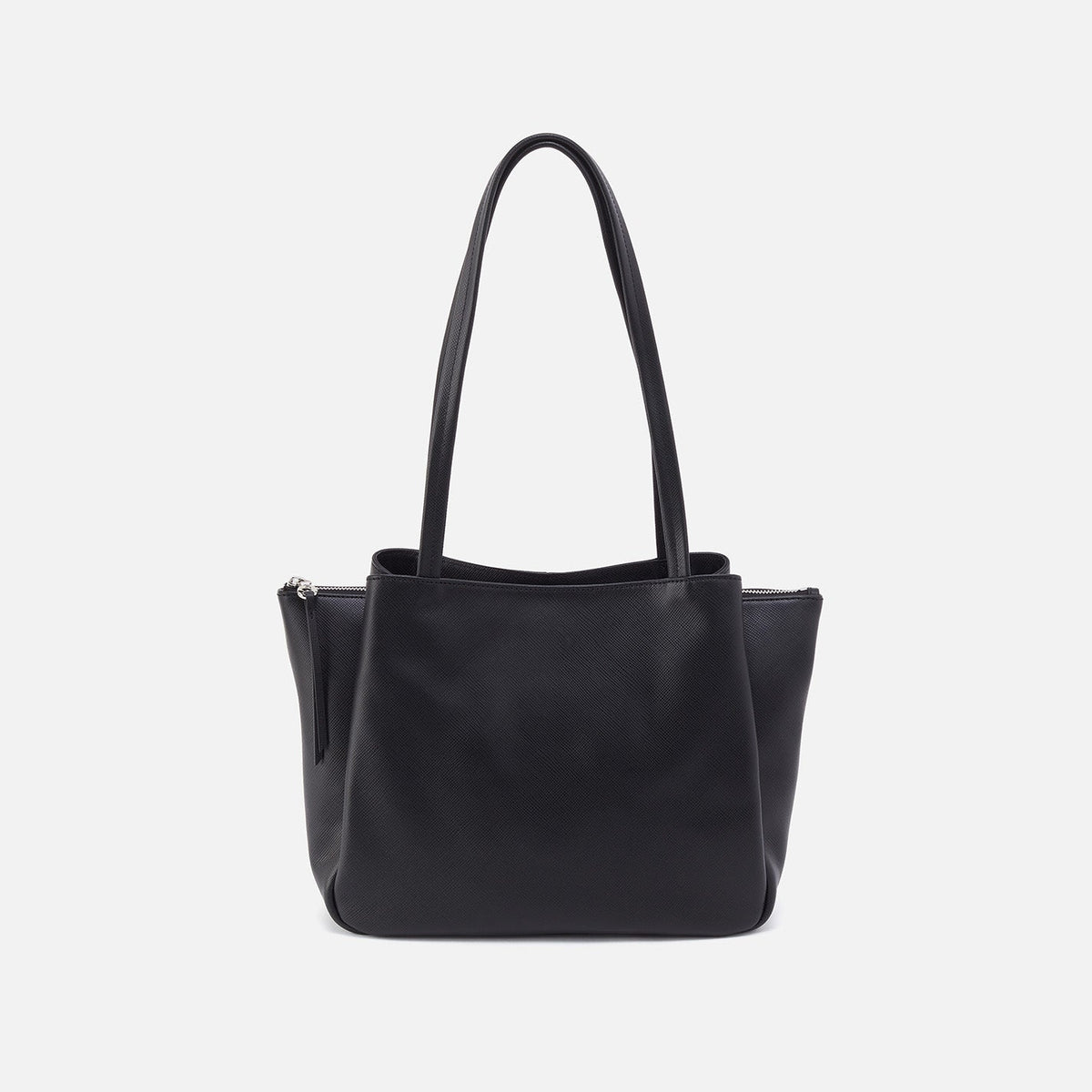 Essential Medium Tote In Soft Saffiano Leather - Black | HOBO Recommended