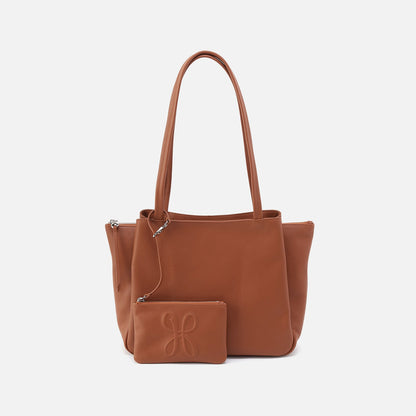 Essential Medium Tote In Soft Saffiano Leather - Lion | HOBO Top Pick