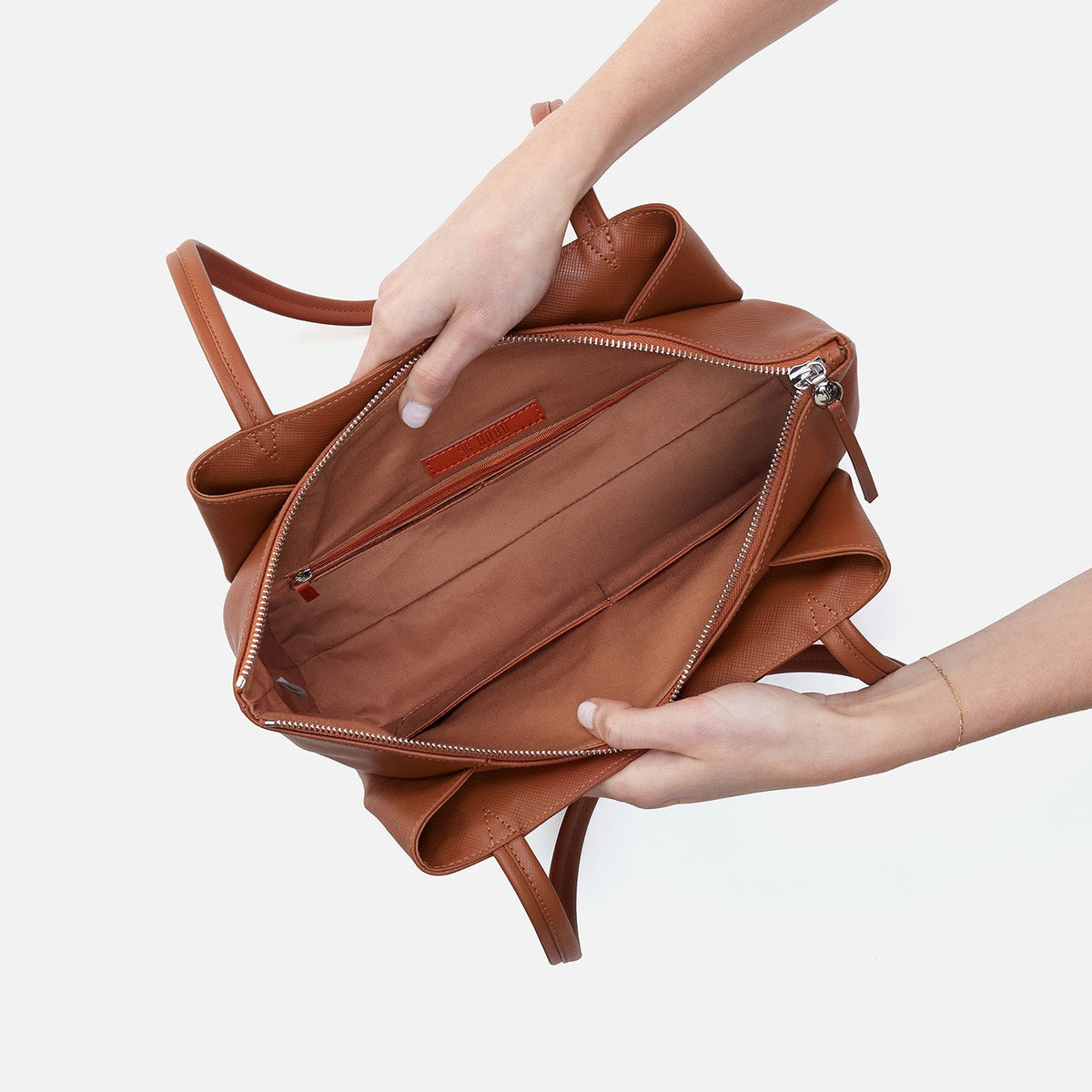 Essential Medium Tote In Soft Saffiano Leather - Lion | HOBO Top Pick