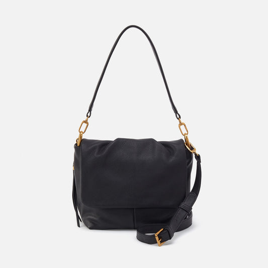 Harley Convertible Shoulder Bag In Pebbled Leather - Black | HOBO Trending