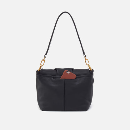 Harley Convertible Shoulder Bag In Pebbled Leather - Black | HOBO Trending