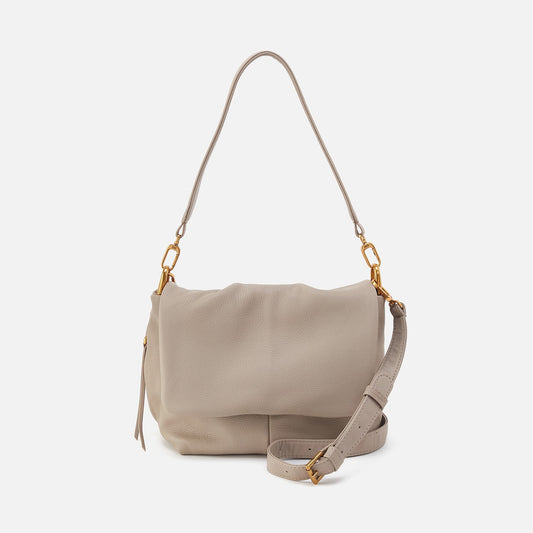 Harley Convertible Shoulder Bag In Pebbled Leather - Taupe | HOBO Great Value