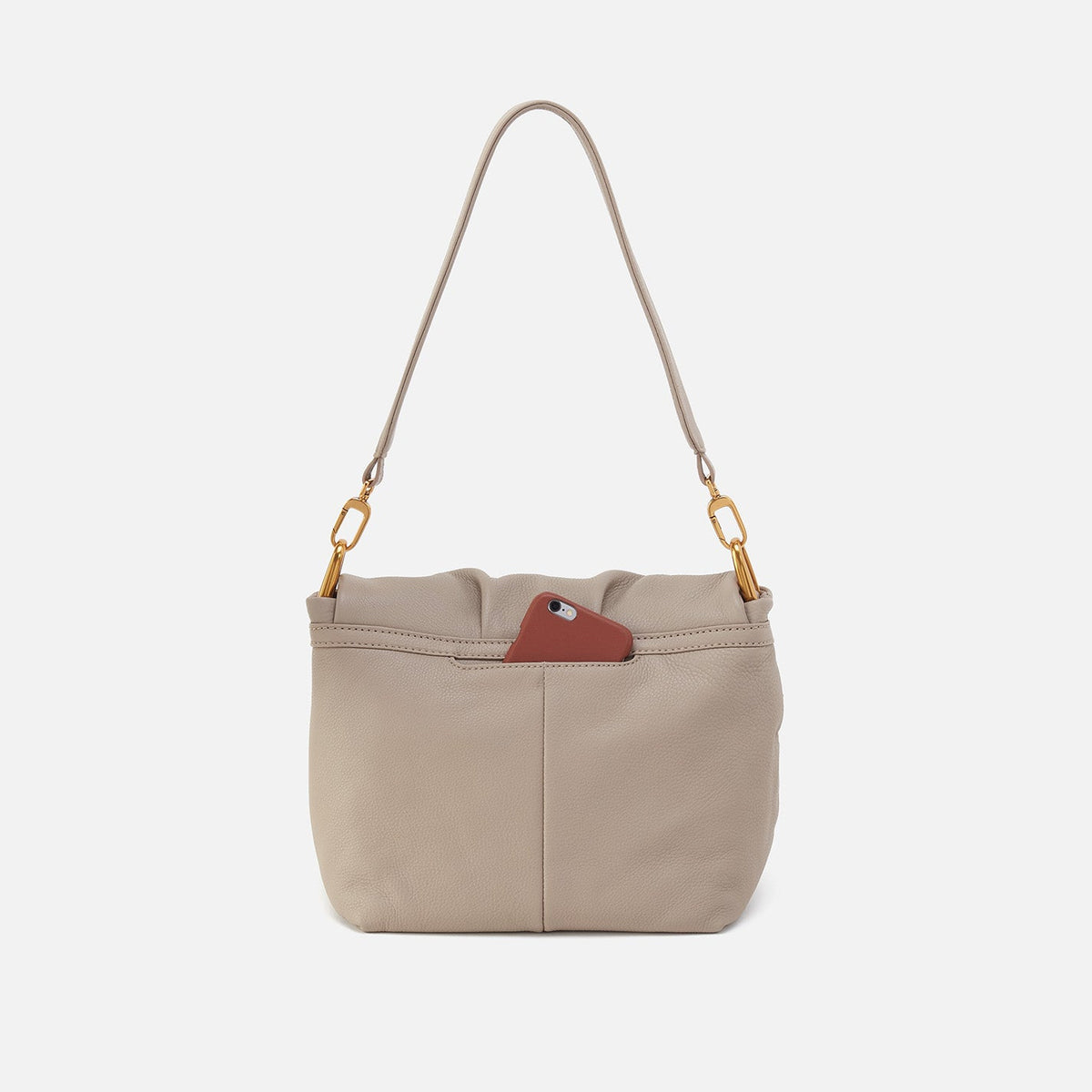 Harley Convertible Shoulder Bag In Pebbled Leather - Taupe | HOBO Great Value