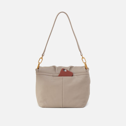 Harley Convertible Shoulder Bag In Pebbled Leather - Taupe | HOBO Great Value