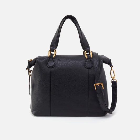 Harley Satchel In Pebbled Leather - Black | HOBO Top Pick