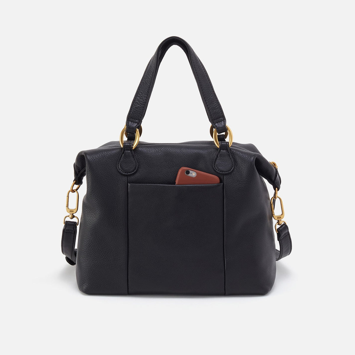 Harley Satchel In Pebbled Leather - Black | HOBO Top Pick