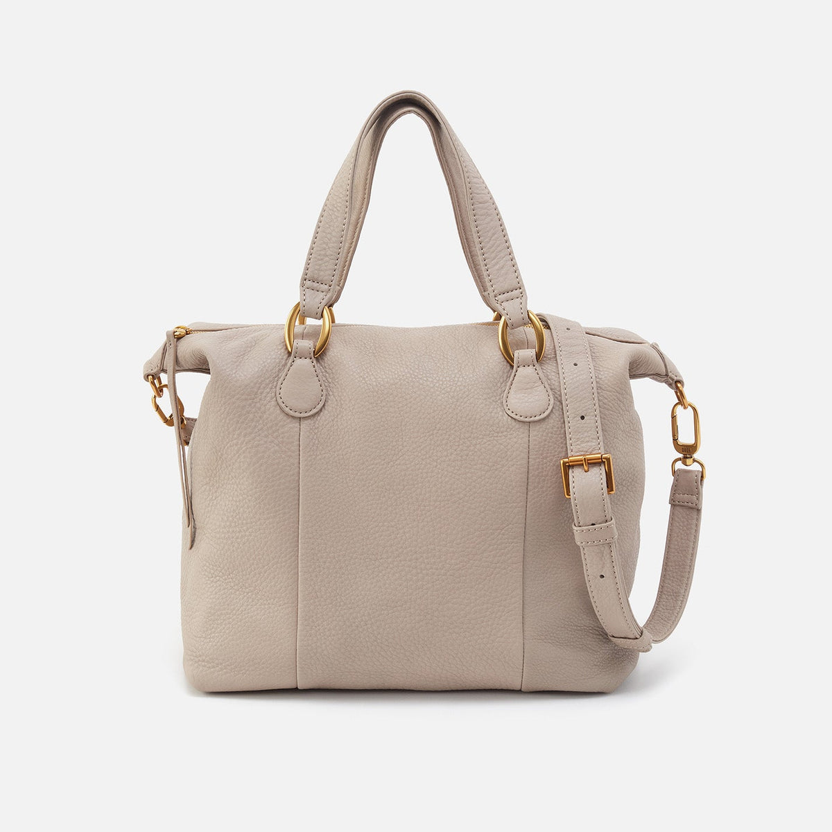 Harley Satchel In Pebbled Leather - Taupe | HOBO Trending