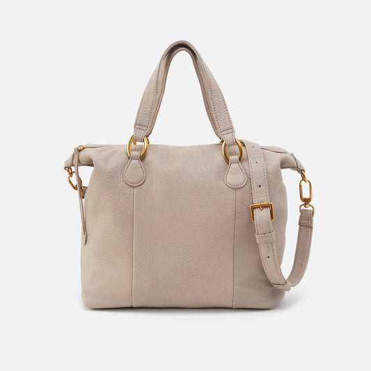 Harley Satchel In Pebbled Leather - Taupe | HOBO Trending