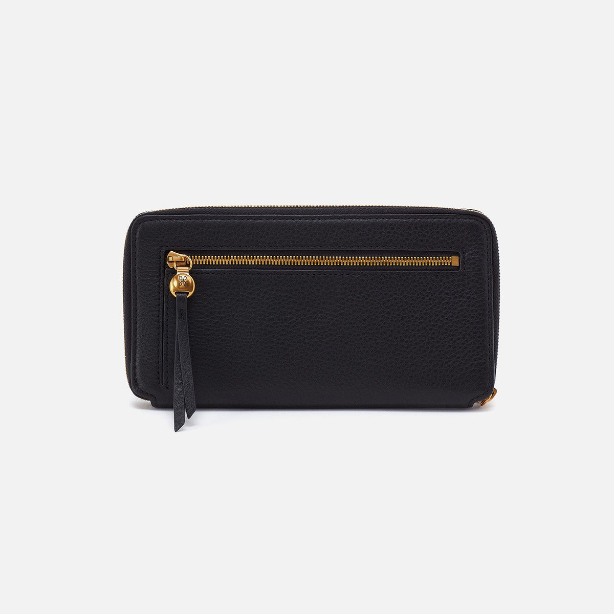 Hart Large Wallet In Pebbled Leather - Black | HOBO Best Price