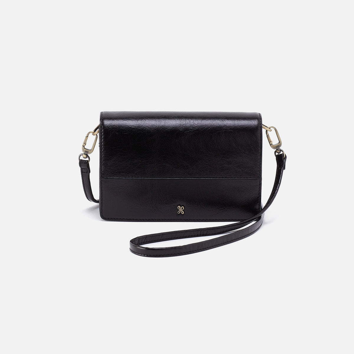 Jill Crossbody In Polished Leather - Black | HOBO Recommended