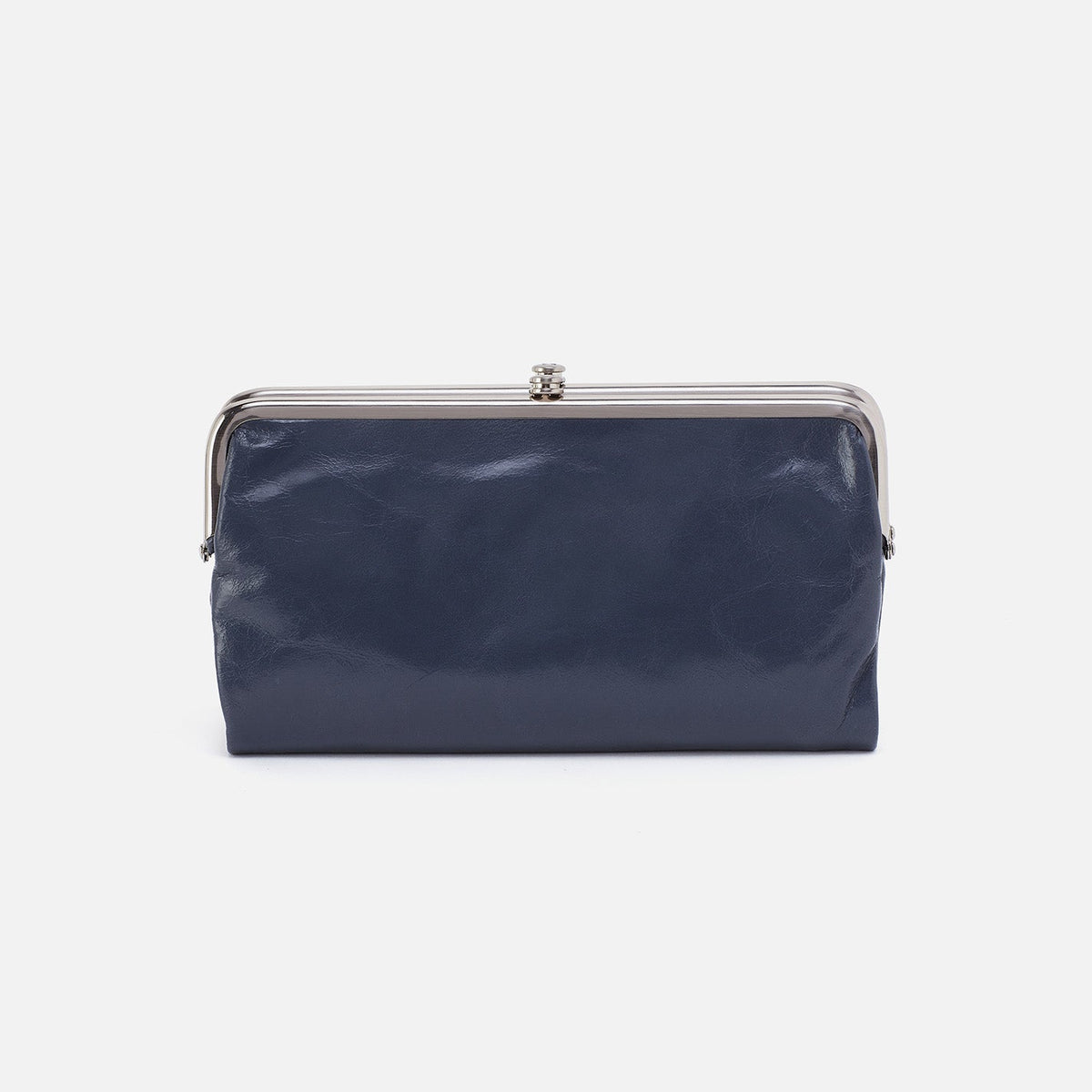 Lauren Clutch-Wallet In Polished Leather - Blue Stone | HOBO Everyday