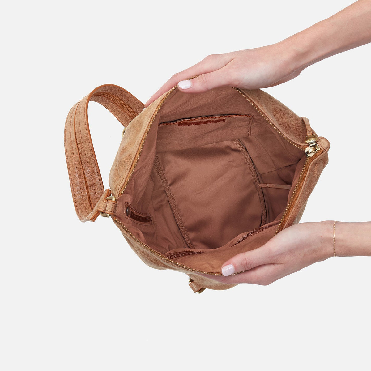 Sway Convertible Sling In Buffed Leather - Whiskey | HOBO Customer Favorite