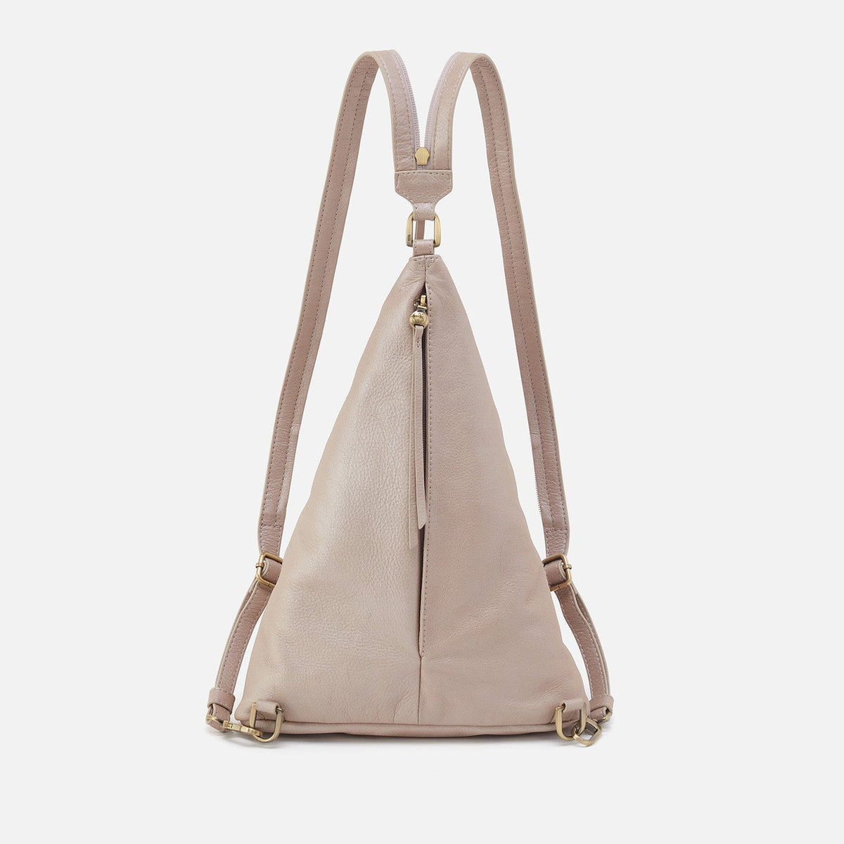 Sway Convertible Sling In Pebbled Metallic Leather - Grey Mist | HOBO Trusted