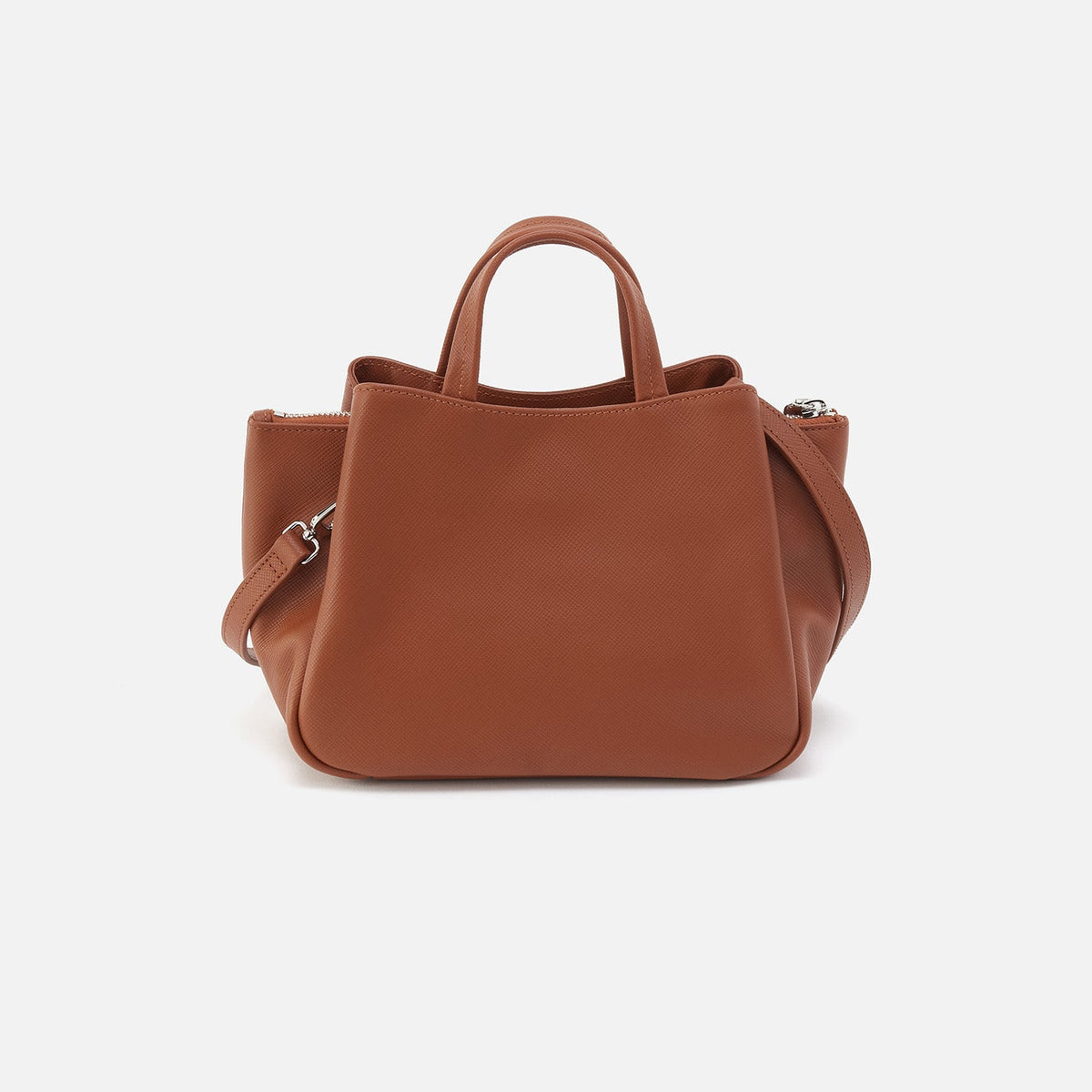 Essential Satchel in Soft Saffiano Leather - Lion | HOBO Discount