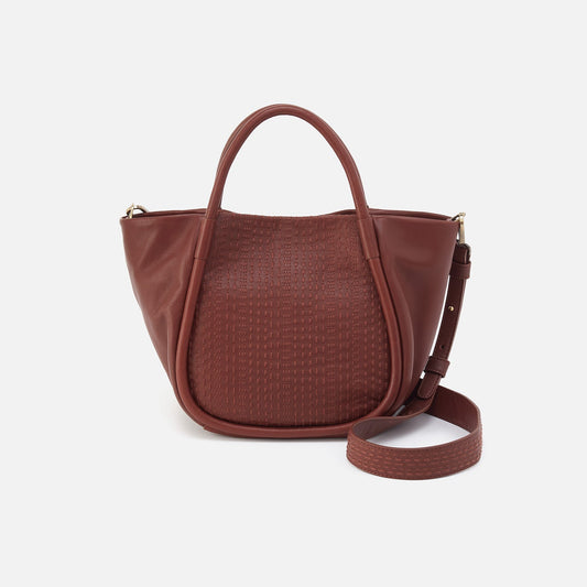 Margot Satchel in Suede - Sequoia | HOBO Signature