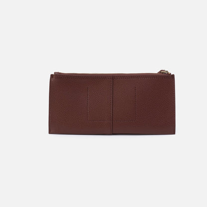 Vida Large Pouch in Micro Pebbled Leather - Chocolate | HOBO Quality