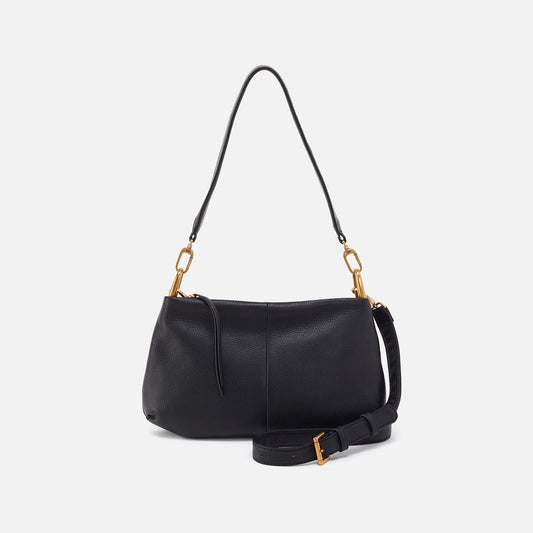 Advance Shoulder Bag In Pebbled Leather - Black | HOBO Top Pick