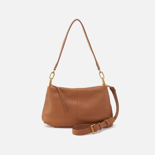 Advance Shoulder Bag In Pebbled Leather - Warm Honey | HOBO Trusted