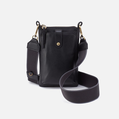Cass Phone Crossbody In Pebbled Leather - Black | HOBO Customer Favorite